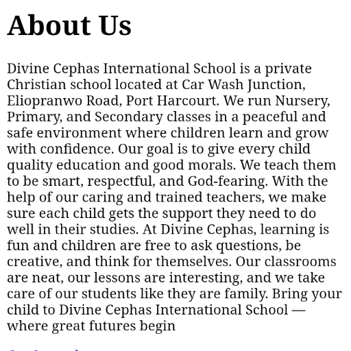 Divine Cephas International School