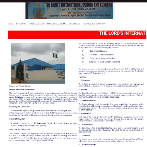 The Lords International School and Academy